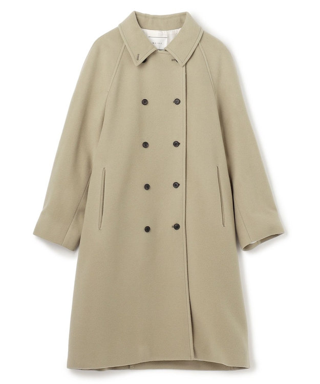 BEIGE， 【VERY NaVY12月号掲載】LABBOCK / ウール混ラグランステンカラーコート  L.Khaki