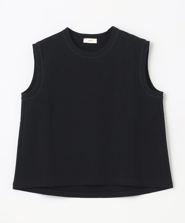 NAVE 【Nave　洗える】クリアジャージー ノースリーブ ブラック系