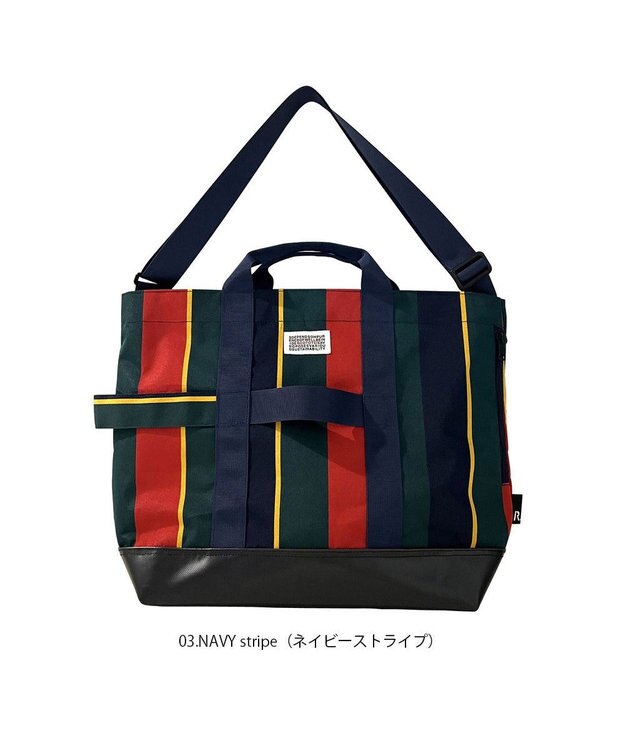 ROOTOTE 1368【撥水加工】SN.グランデ.2way.シェア-A 03：ネイビーストライプ