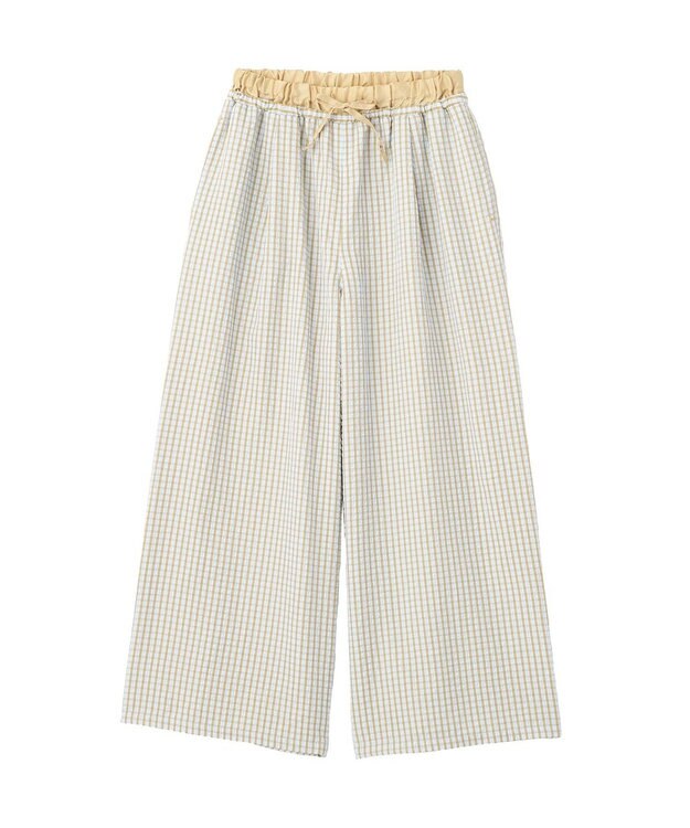 CRAFT STANDARD BOUTIQUE サッカーチェックイージーパンツ Light Blue