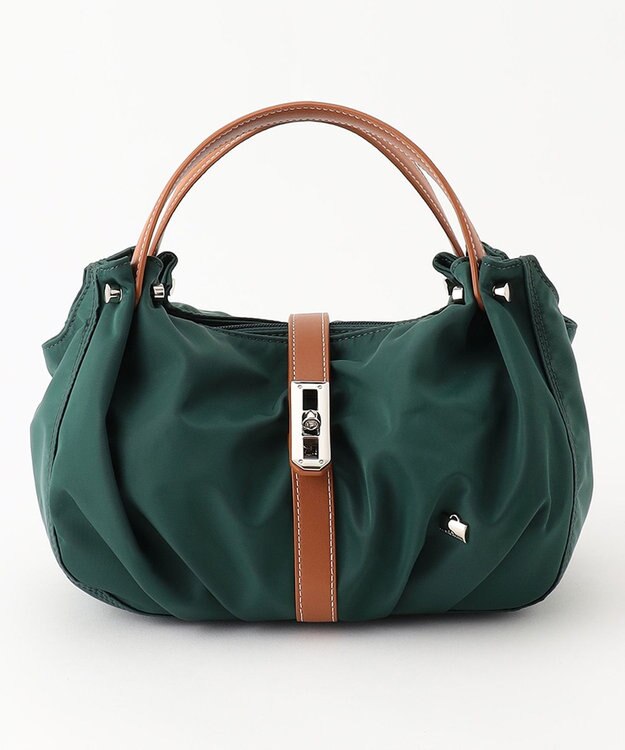 LA BAGAGERIE タックラウンド2WAYミニバッグ ダークグリーン