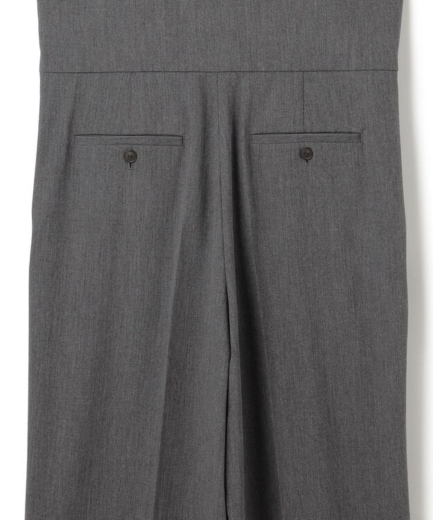 23区 【洗える】ドライ2WAYストレッチ サロペット グレー系