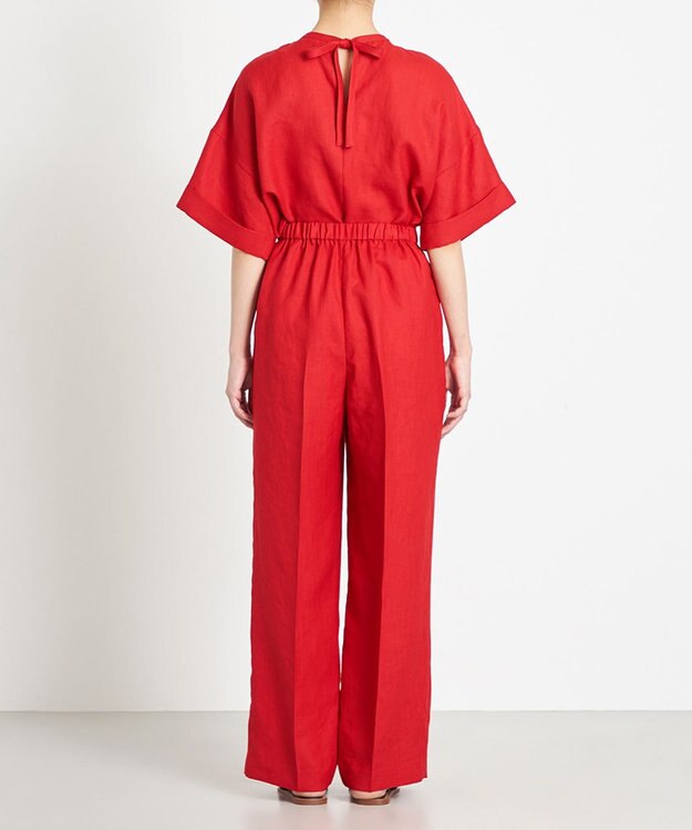 NAVE 【ReNAVE　洗える】スラブツイルブラウス レッド系