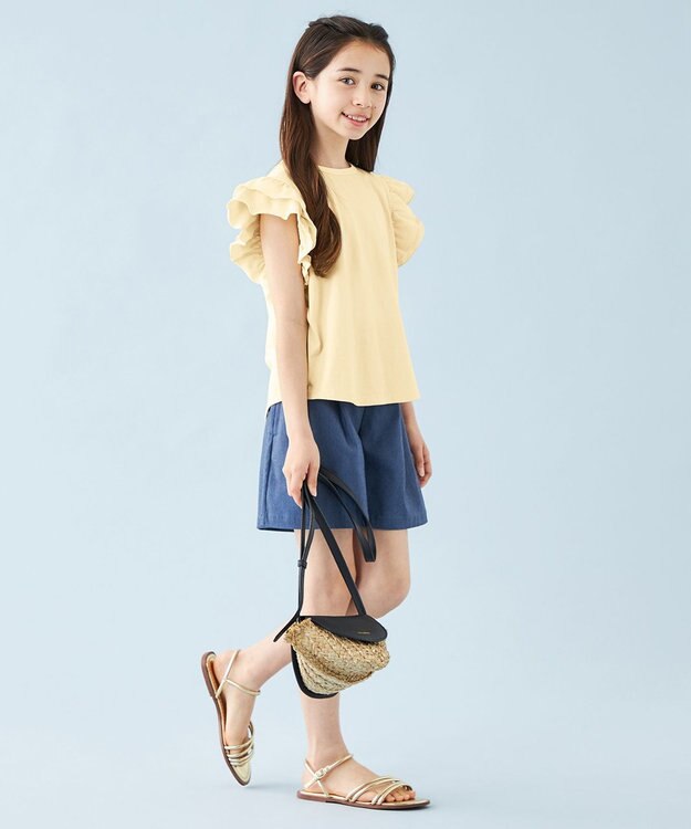 UNFILO 【UNFILO KIDS】デニムキュロット アイスブルー