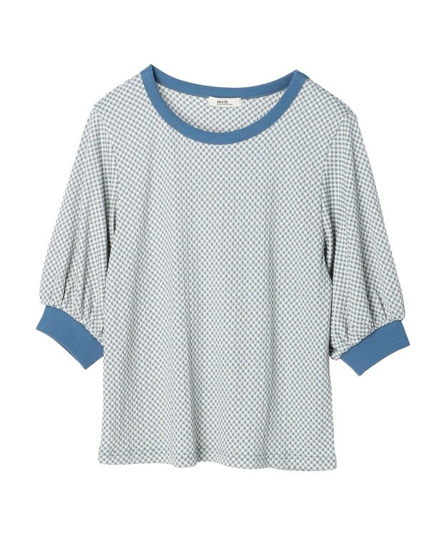 earth music&ecology ギンガムパフＴＥＥ Mint