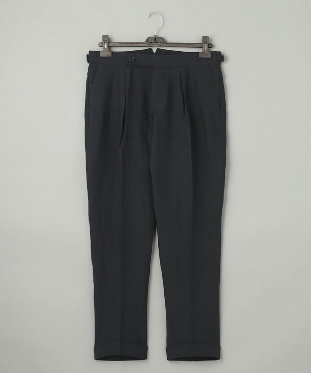 GOTAIRIKU 麻素材【MADE IN ITALY】BERWICH スラックス(SCOTCH) ブラック系