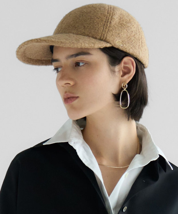 23区 プードルボア キャップ キャメル系