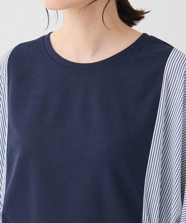 Green Parks 脇リボンドッキングチュニック Navy