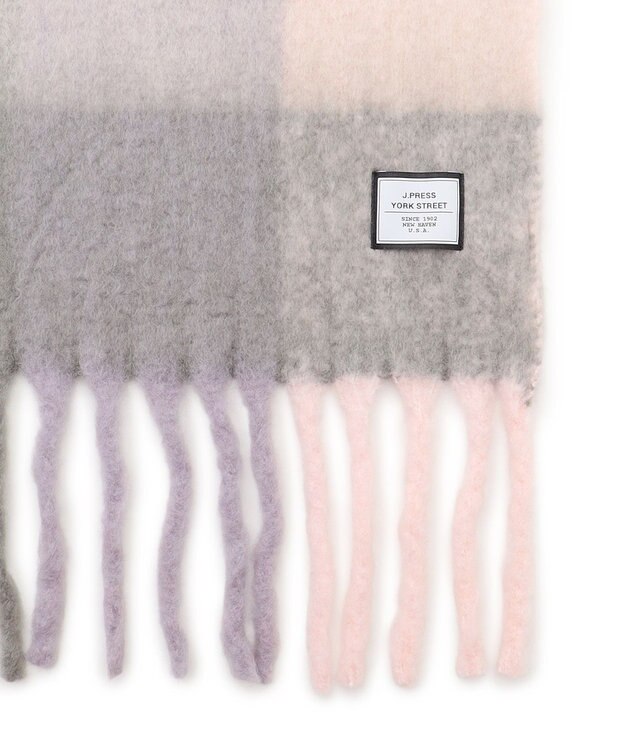 J.PRESS YORK STREET 【WOMEN】PANKAJ マルチカラ－マフラー ピンク系3