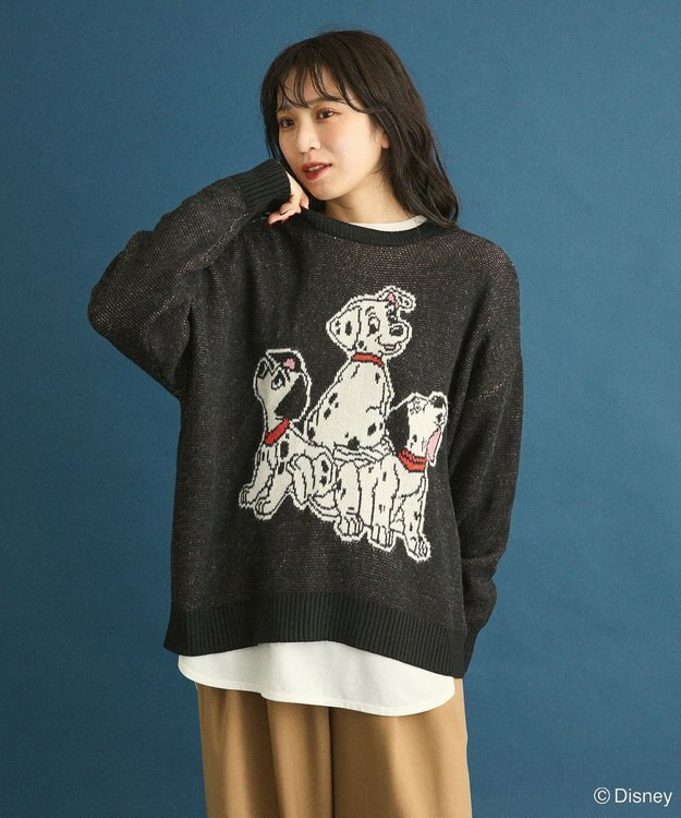 Green Parks １０１匹わんちゃん／ジャガードニット Black