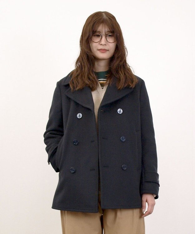 J.PRESS YORK STREET 【UNISEX】メルトン ピーコート ネイビー系
