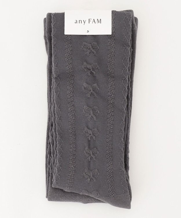 ANY KIDS タイツ（フロートリボン） チャコール