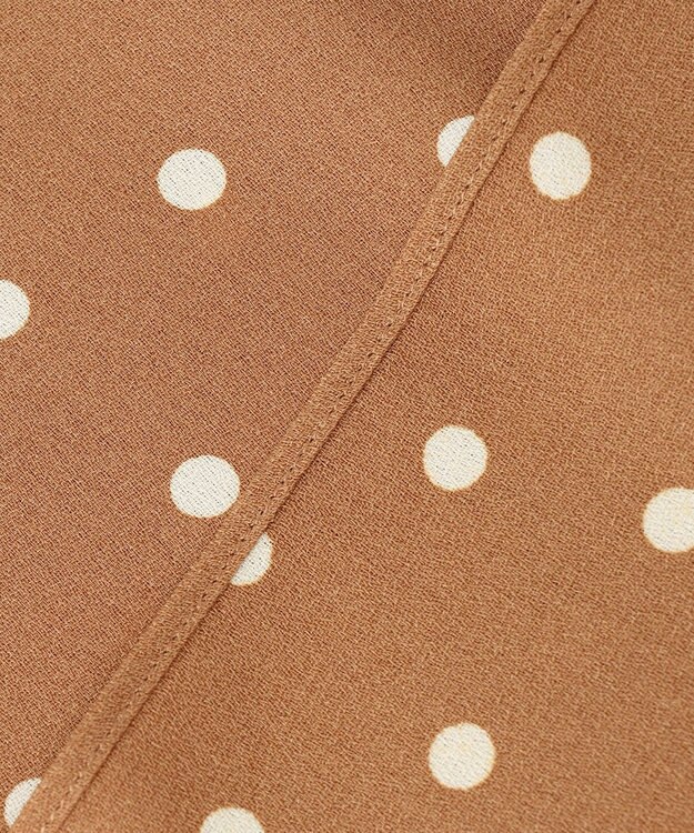 BEIGE， VIGNON / ドットブラウス Camel ×Ecru