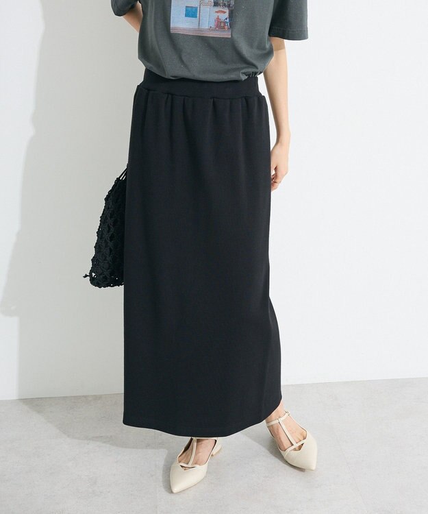 CRAFT STANDARD BOUTIQUE リブロングスカート Black