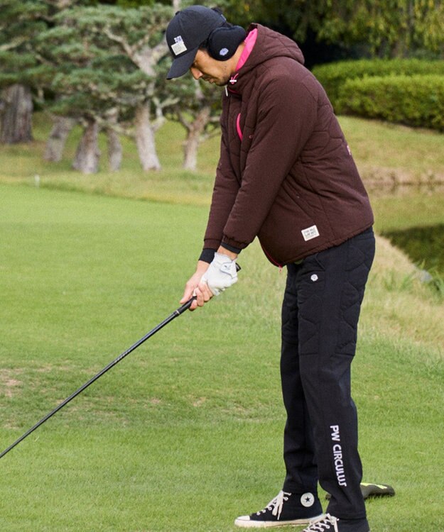 PW CIRCULUS 【UNISEX】WAVY ロゴイヤーマフ ブラック系