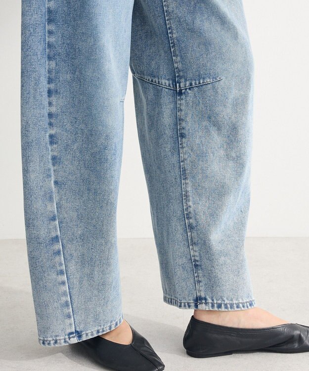 Green Parks ・ＥＬＥＮＣＡＲＥ　ＤＵＥ　デニムバレルレッグパン Black