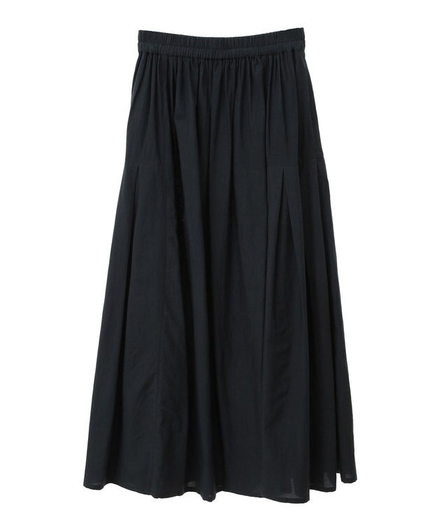 CRAFT STANDARD BOUTIQUE インド綿サイドタック切り替えスカート Charcoal Gray