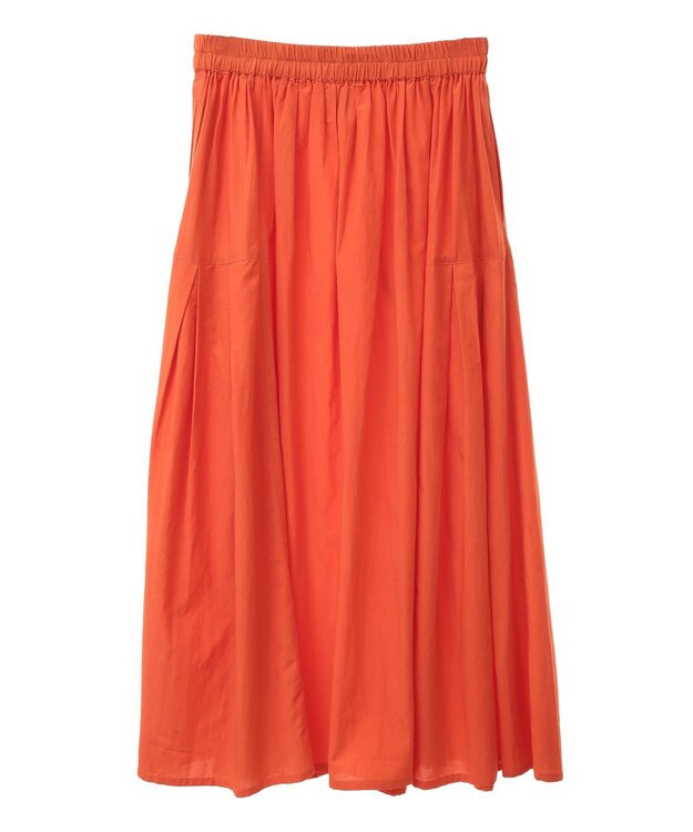 CRAFT STANDARD BOUTIQUE インド綿サイドタック切り替えスカート Orange