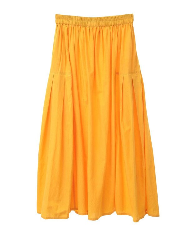 CRAFT STANDARD BOUTIQUE インド綿サイドタック切り替えスカート Yellow