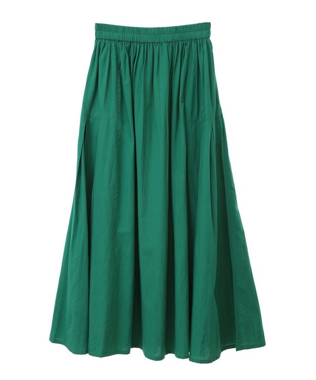 CRAFT STANDARD BOUTIQUE インド綿サイドタック切り替えスカート Green