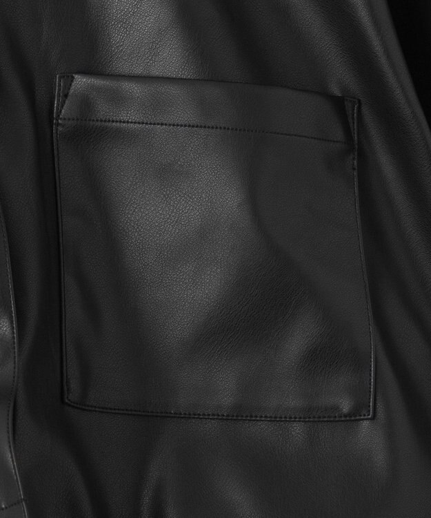 WEGO Fレザードロストショートシャツ ブラック