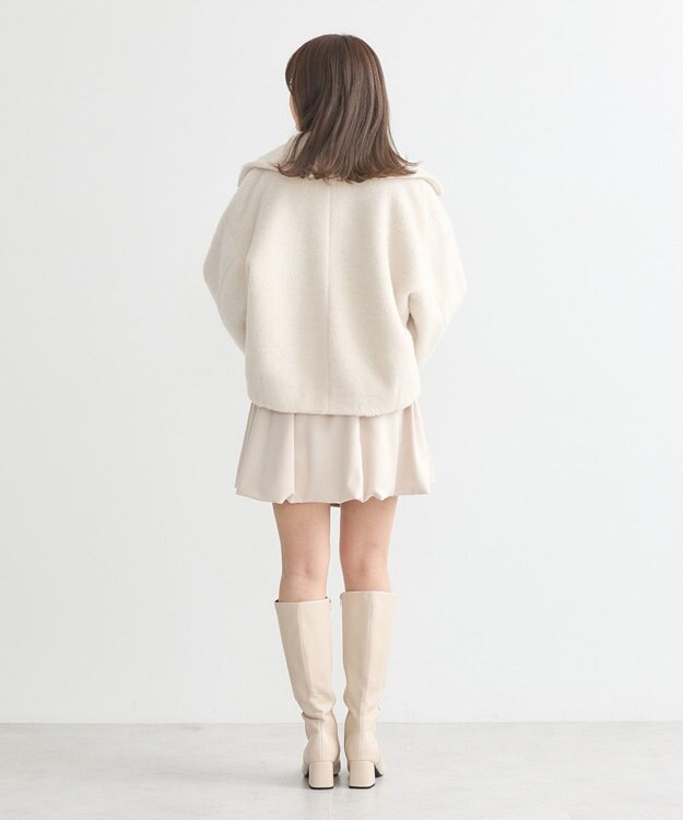 earth music&ecology シャギーショートコート Ivory