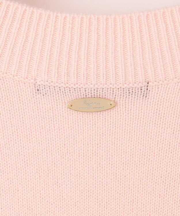 23区 【Oggi2月号掲載/洗える】ウールカシミヤ Vネック ニット ピンク系