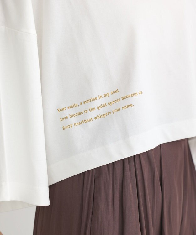 earth music&ecology アソートプリントワイドTee Ivory