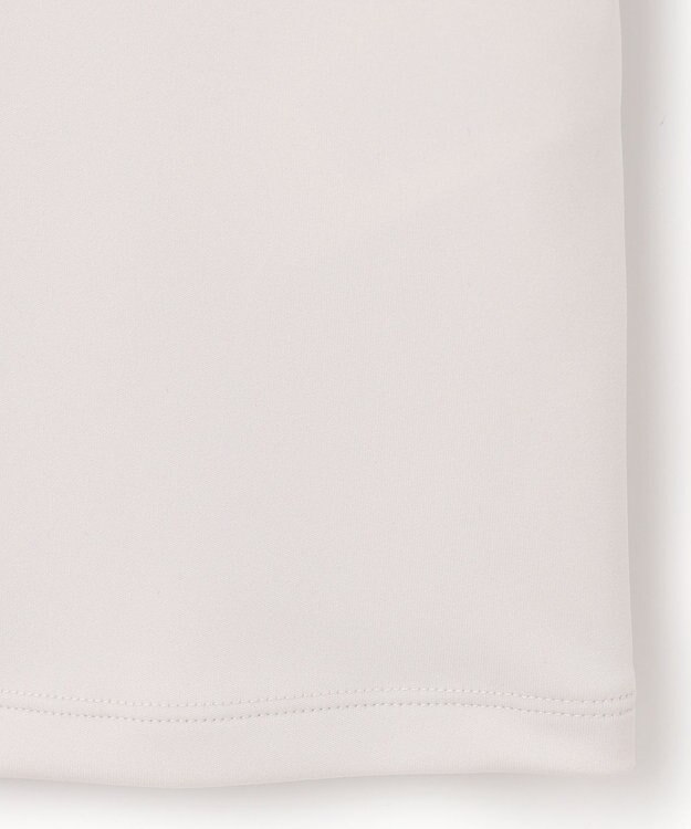 ICB 【洗える】シャイニースムース ドレープフリルカットソー ライトグレー系