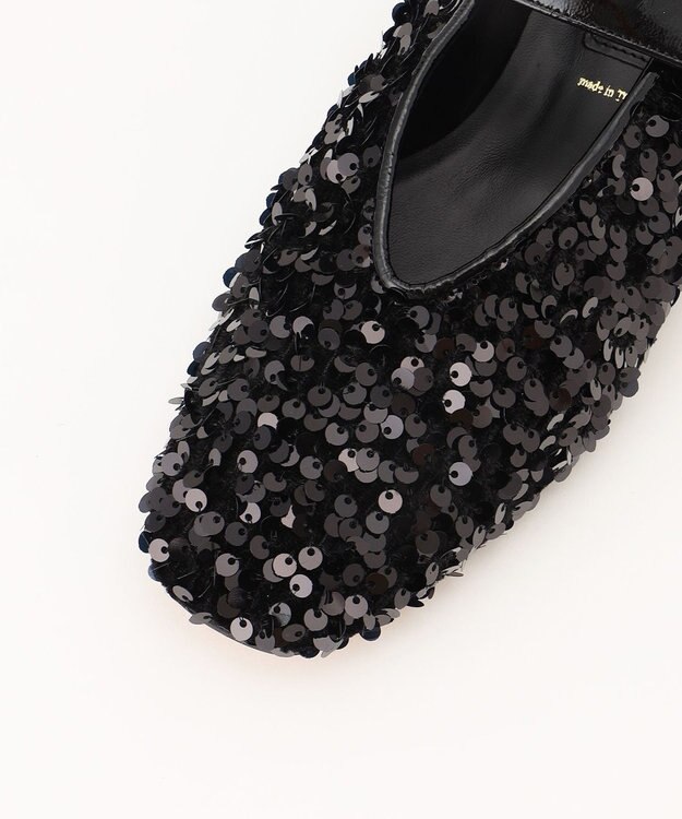 BEIGE， 【好評につき追加生産決定！・一部店舗限定】HENRI EN VARGO / MATHILDE スパンコールメリージェーン Black