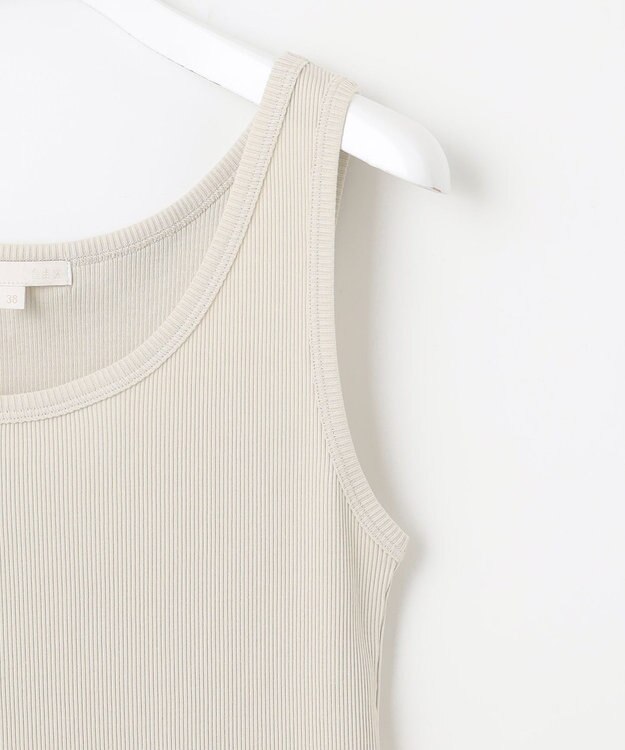 自由区 S 【カタログ掲載・洗える】ソフトリブテレコ タンクトップ ベージュ