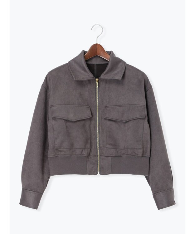 Te chichi スウェードジップブルゾン モカ