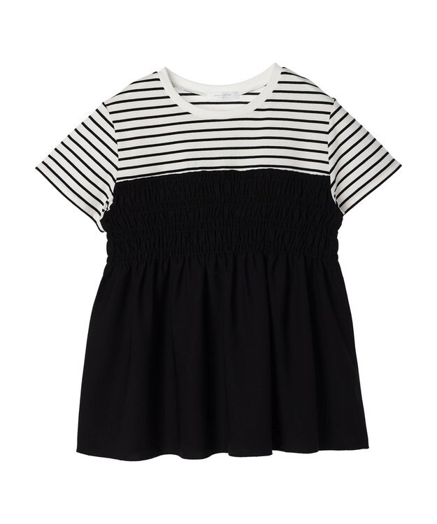 Green Parks シャーリングサテンドッキングプルオーバー Border