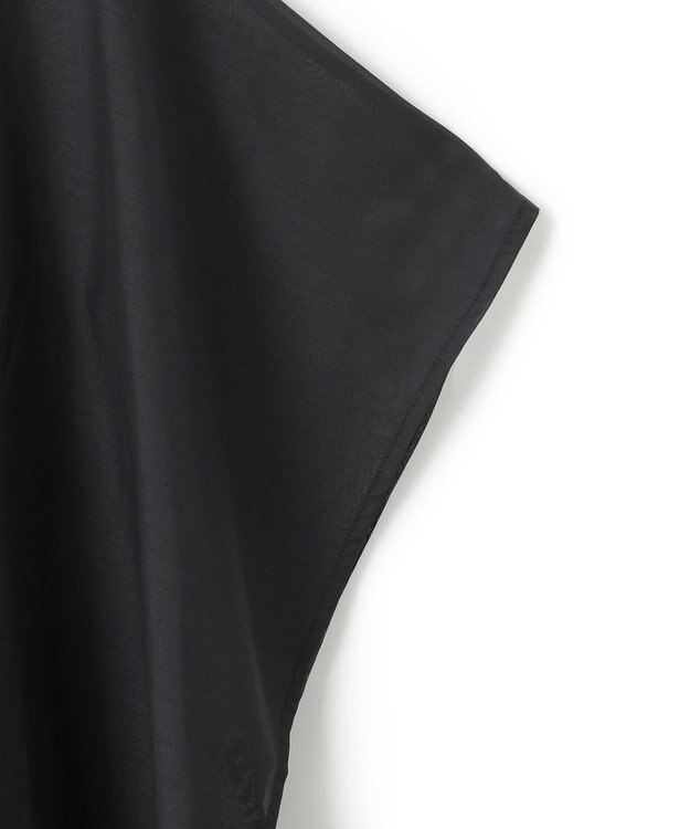 UNFILO 【洗える】シアーレイヤード Tシャツ ブラック