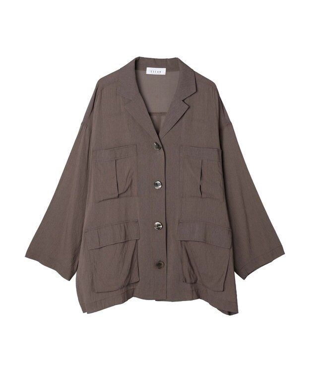 Green Parks ■ＥＳＣＡＲ　シアーミリタリージャケット Charcoal Gray