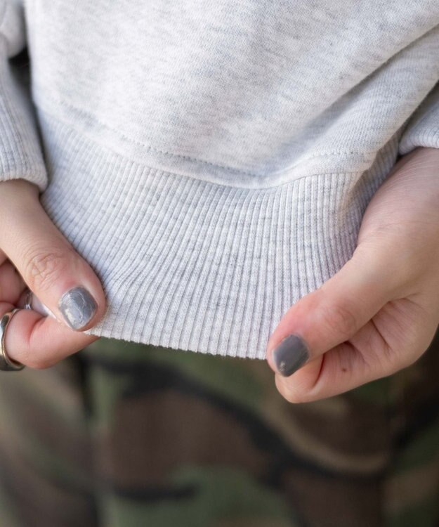 WEGO ロゴジップショートパーカー 杢グレー