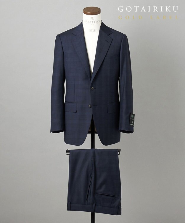 GOTAIRIKU GOLD LABEL/WEB&一部店舗限定【DORMEUIL/ドーメル】インペリアルジェイド 通年スーツ(ネイビー) ネイビー系4