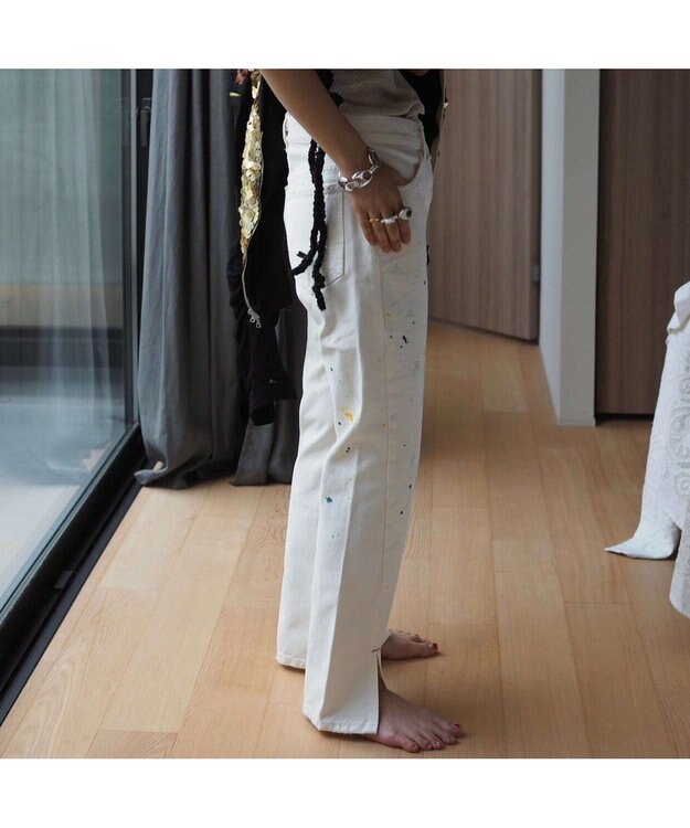 woadblue Slit Straight/WBN4106 WHITE