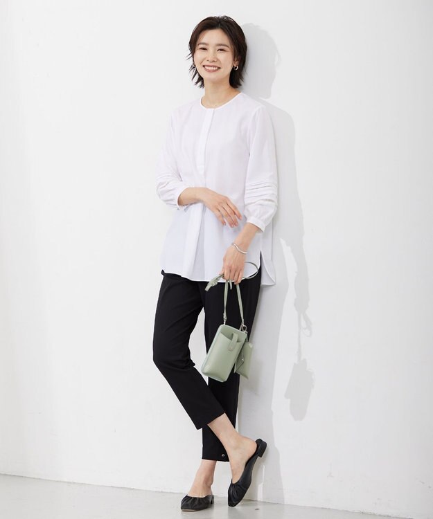 J.PRESS LADIES 【洗える】コンジュンク トリコットツイル パンツ ブラック系