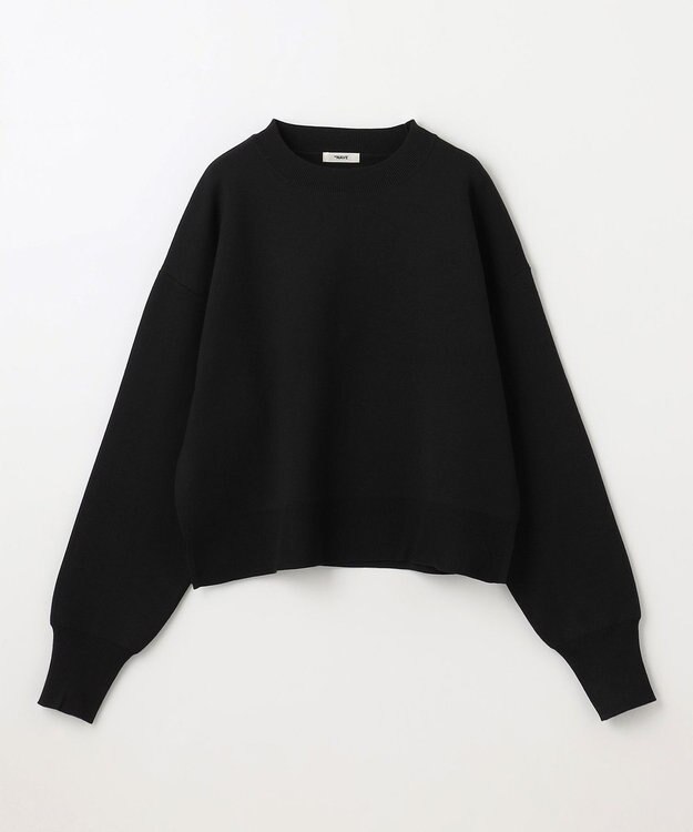 NAVE 【ReNAVE・洗える】スムースニット プルオーバー ブラック系