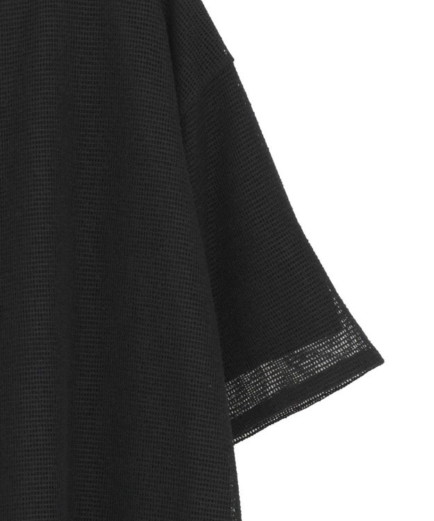 Green Parks 半袖メッシュドッキングチュニック Black