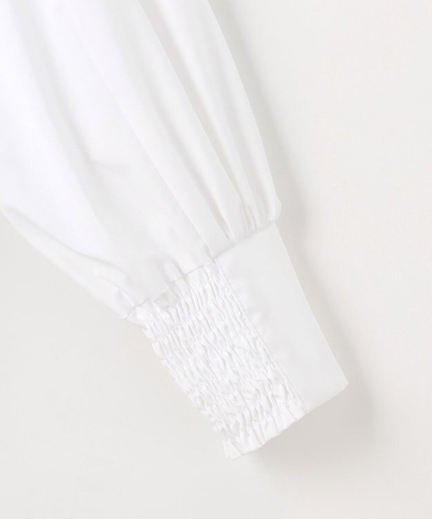 #Newans 【洗濯機可】シャーリングカフスシャツ ホワイト