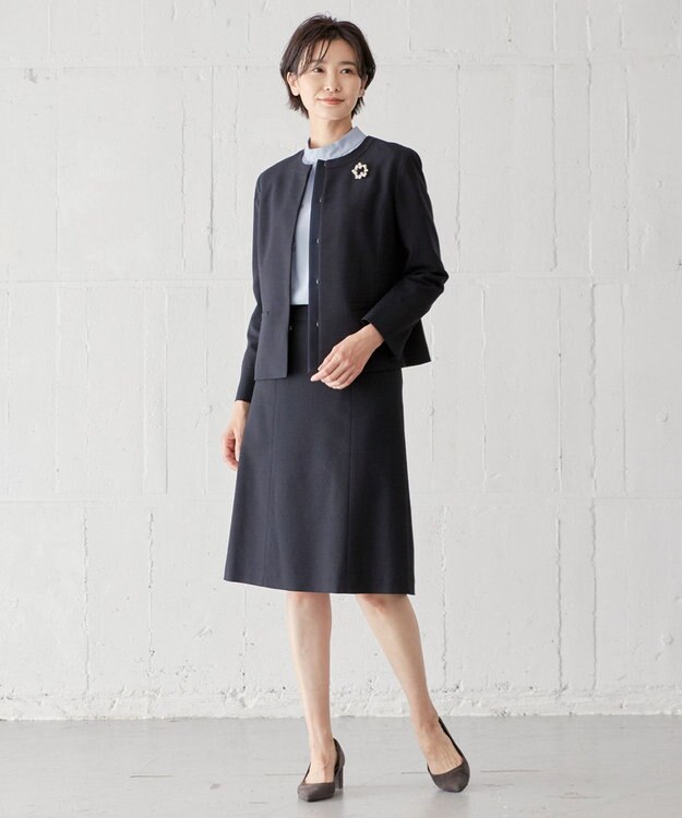 J.PRESS LADIES サークルパール ブローチ シルバー系