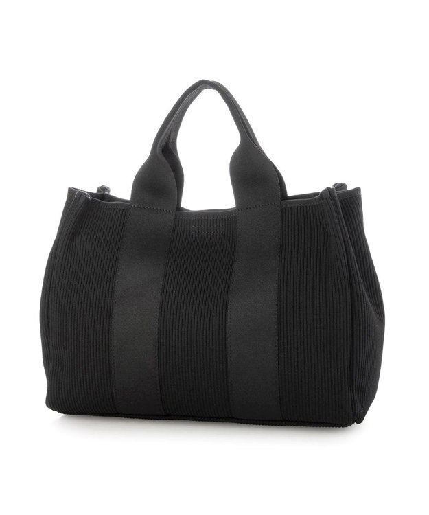 UNBILLION カシュカシュ cachecache / ジャガードニットスクエア2wayトート ブラック