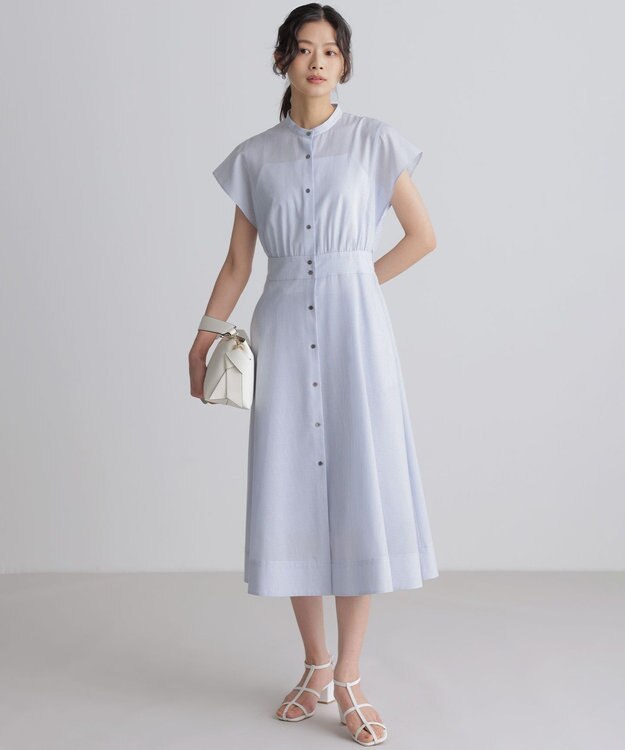 組曲 ニューリヨセルシャーティング ワンピース シャンブレーブルーストライプ系1