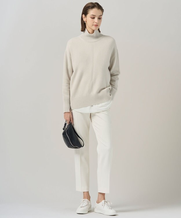 ICB 【洗える】 トリアセボディシェルピーチ スティックパンツ オフホワイト系