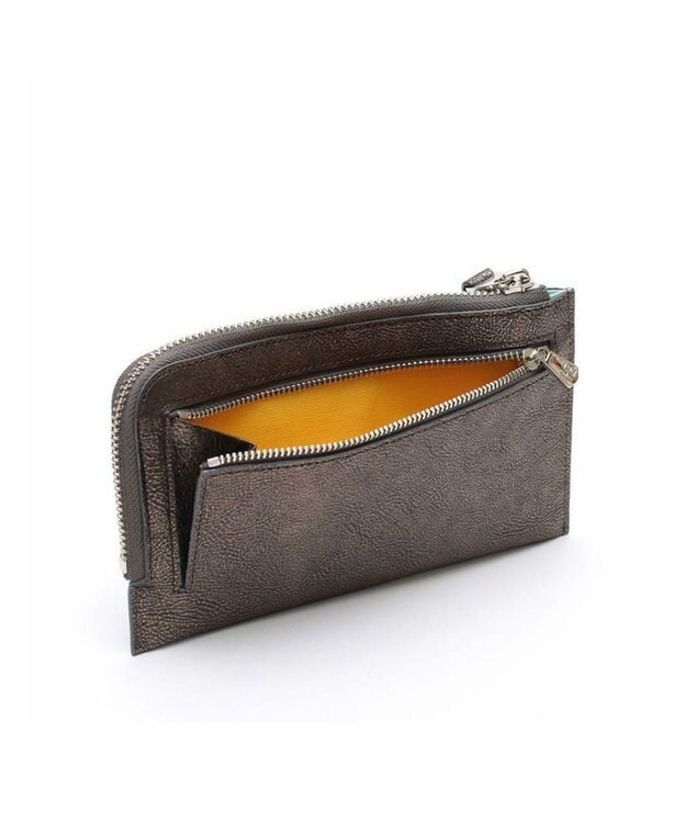 A.D.M.J. 【牛革】メタリックレザー/オーガナイザーパース グラファイト