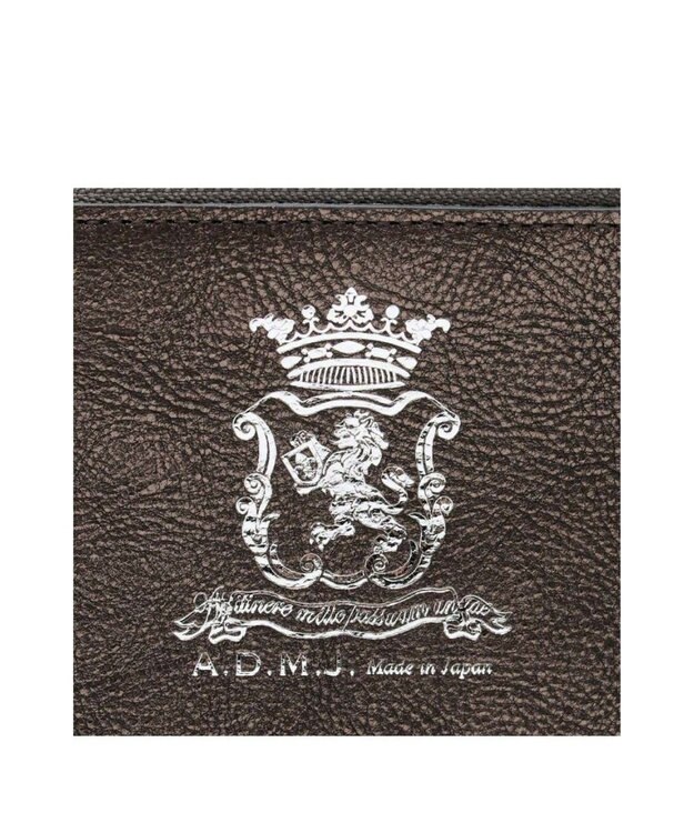 A.D.M.J. 【牛革】メタリックレザー/オーガナイザーパース グラファイト