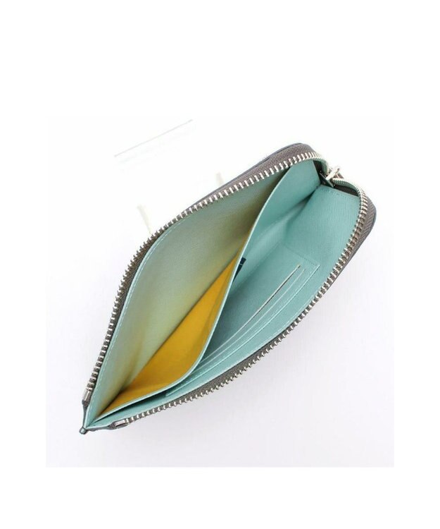 A.D.M.J. 【牛革】メタリックレザー/オーガナイザーパース グラファイト