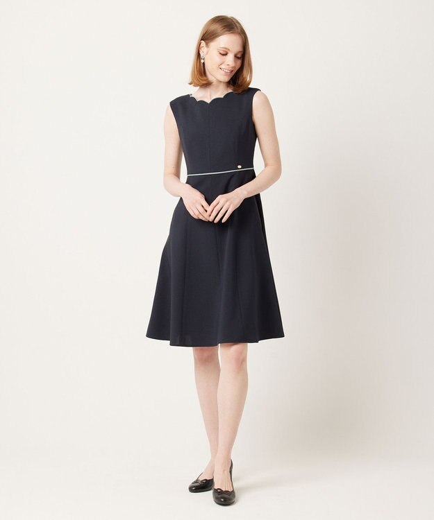 TOCCA 【大人百花掲載】【洗える！】AFTERNOON ドレス ネイビー系